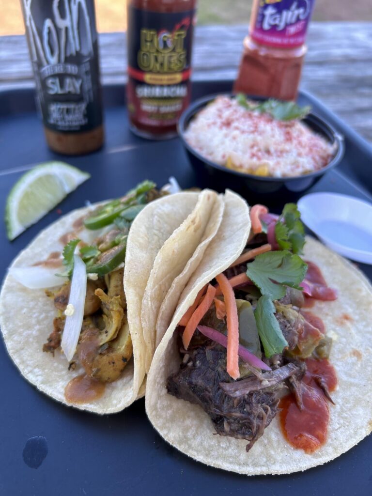 Made some Carne Louca & Brazilian chicken tacos.