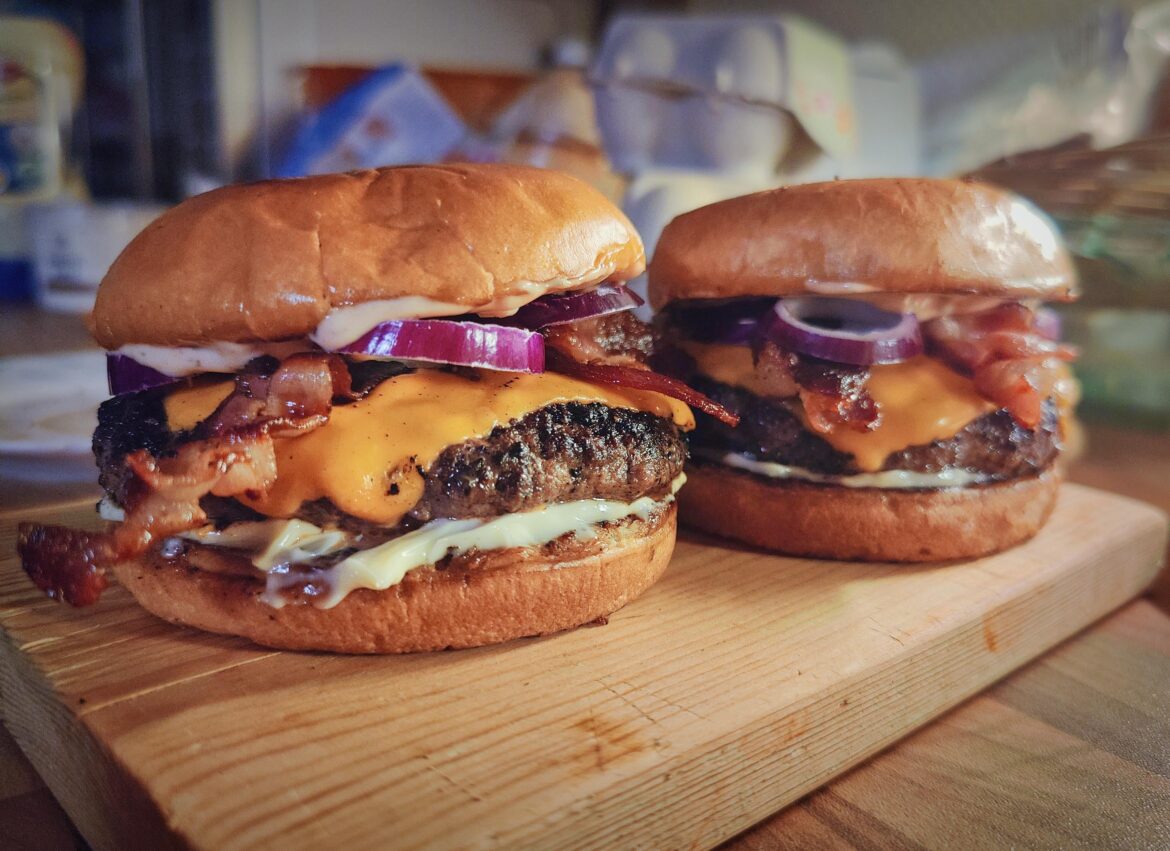 Grounded RibEye and flank steak patties.. Juicy tasty Bois.