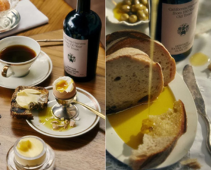 Close-up of cold-pressed organic olive oil