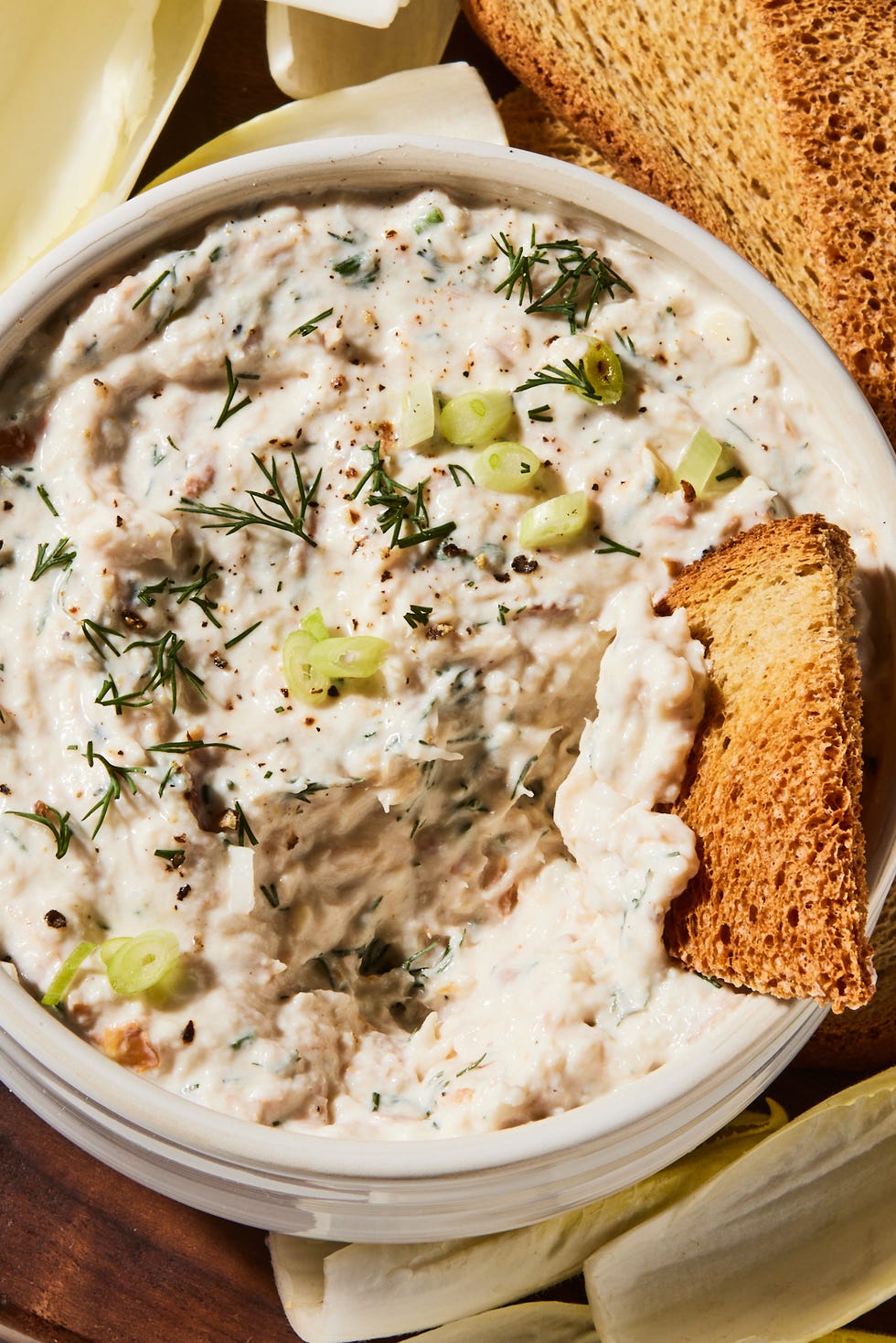 smoked trout spread with chives and dill