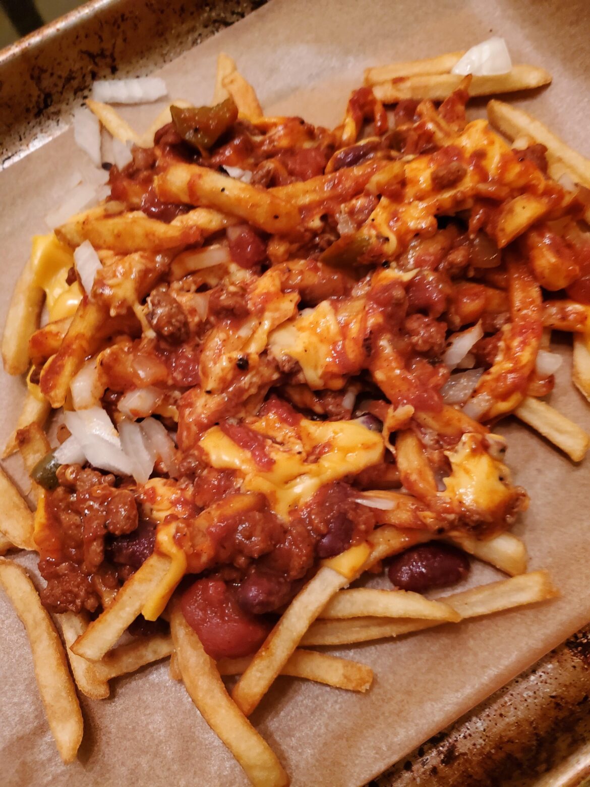 I decided to elevate my McD's Fries with some homemade chili and melted American cheese.