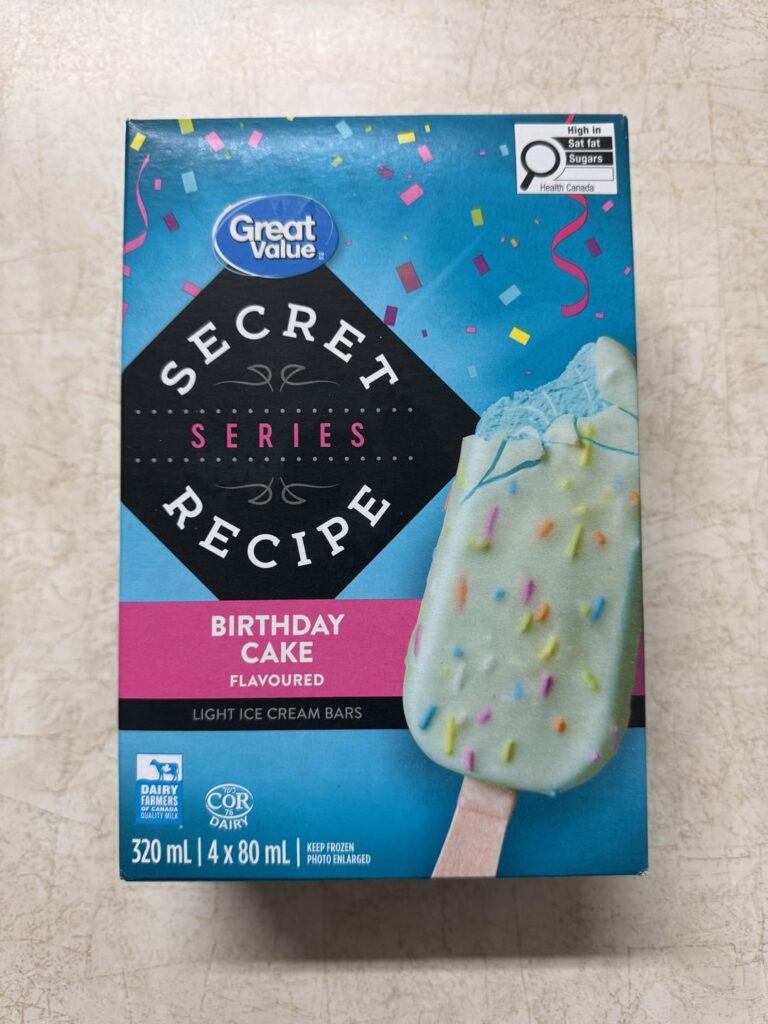 Great Value birthday cake ice cream bars