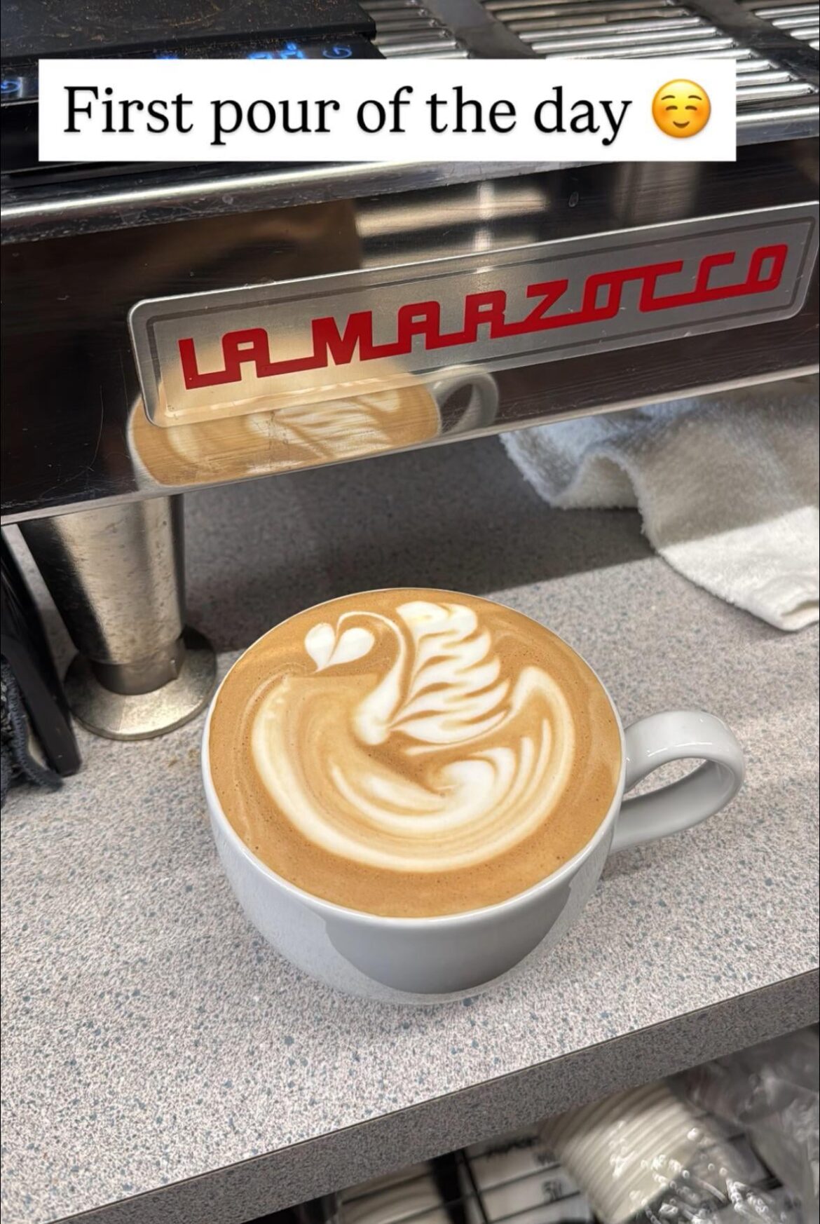 Nice way to start the day with this first pour