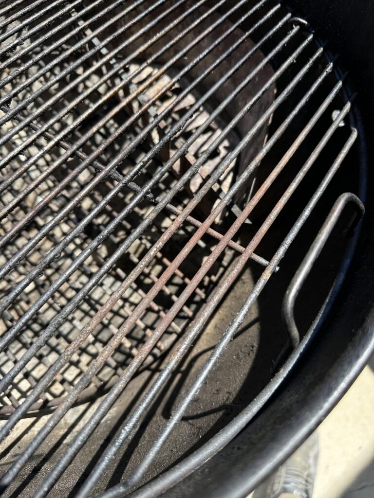 Replace the grates or burn it off?