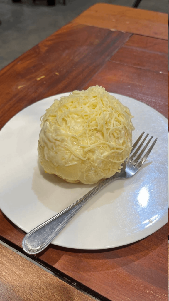 i had this pastry called "ensaymada" when i went to the philippines. sweet, cheesy and creamy.