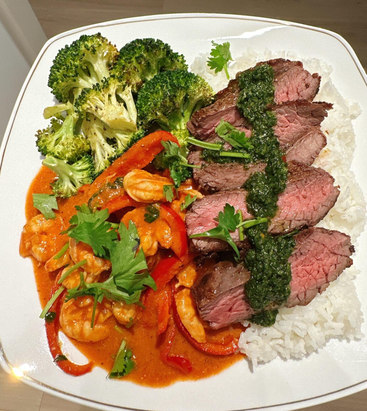 Brazilian-Style Steak with Shrimp Stew