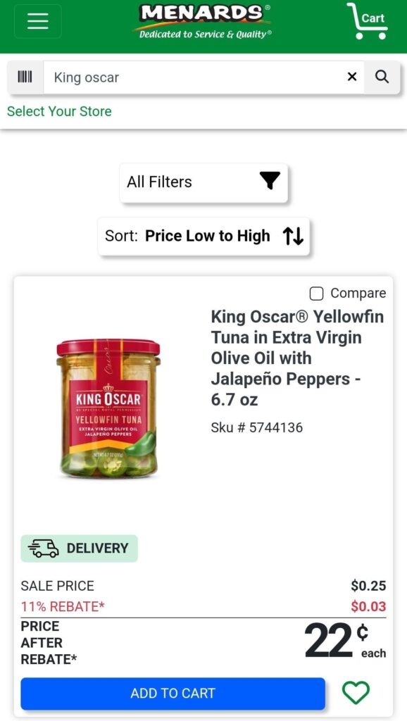 For anyone that lives near a menards