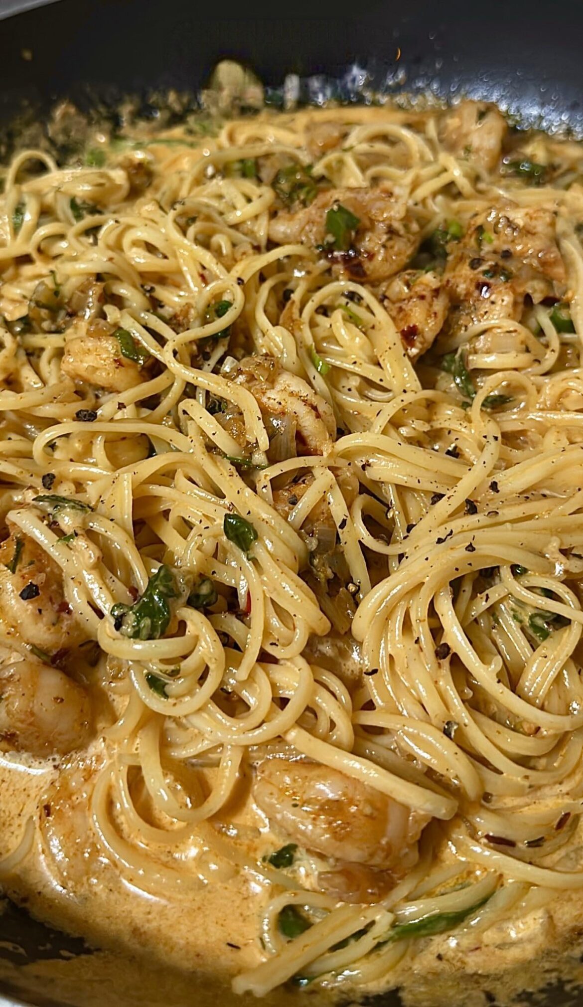 Chilli Prawn Linguine