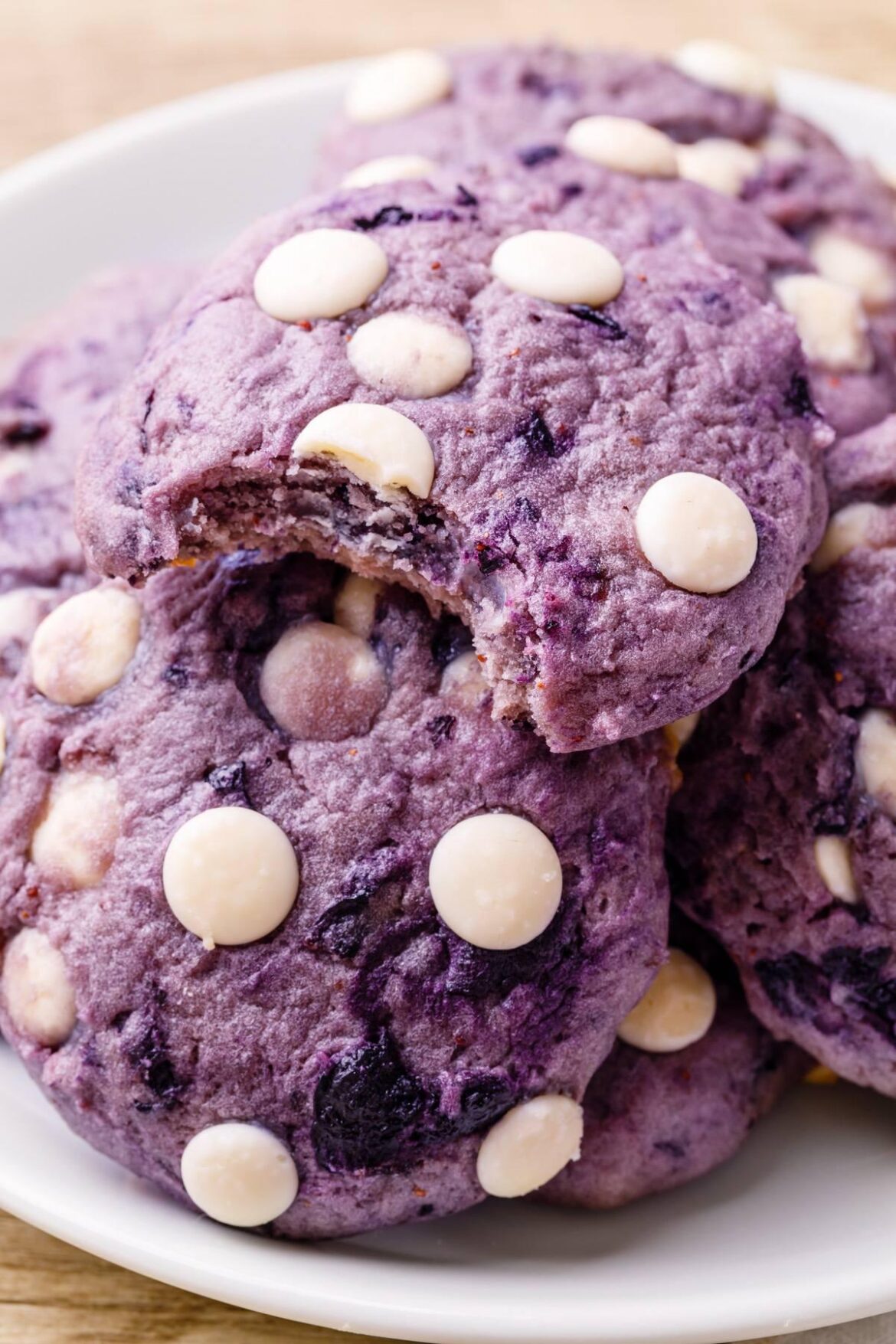 White Chocolate Blueberry Cookies