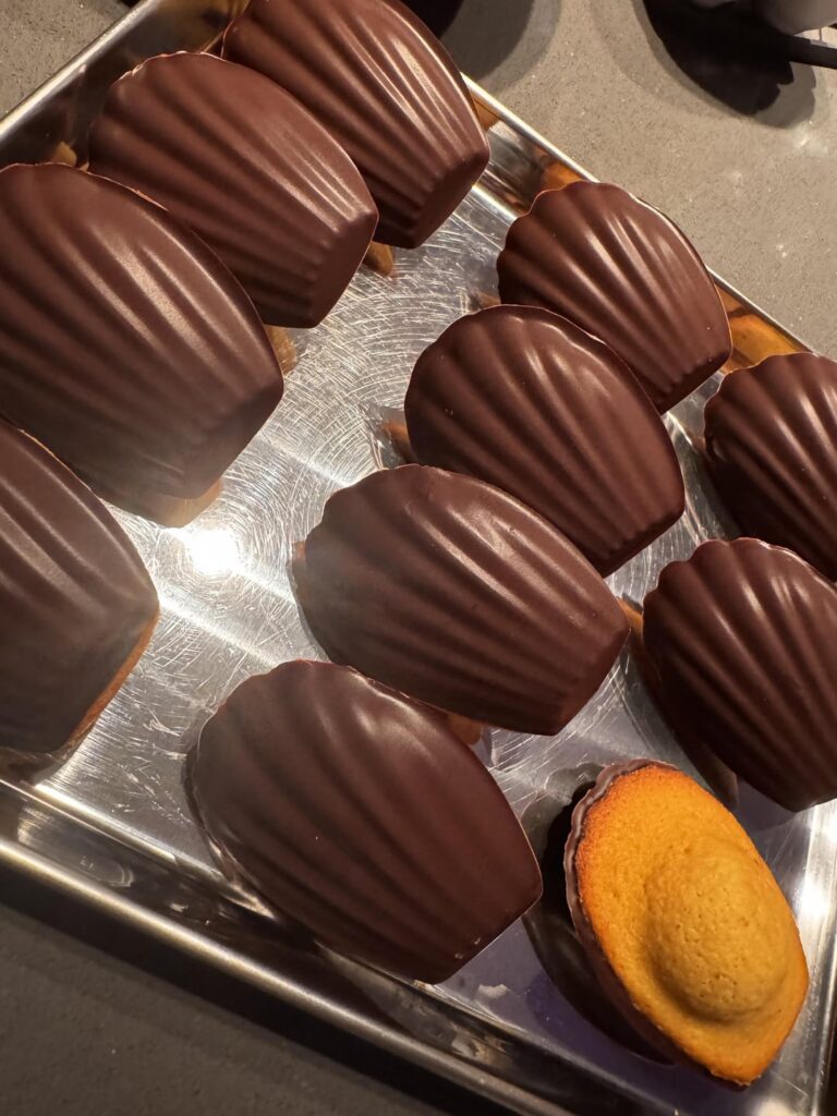 I made Easter treat boxes with Chocolate & Orange Madeleines