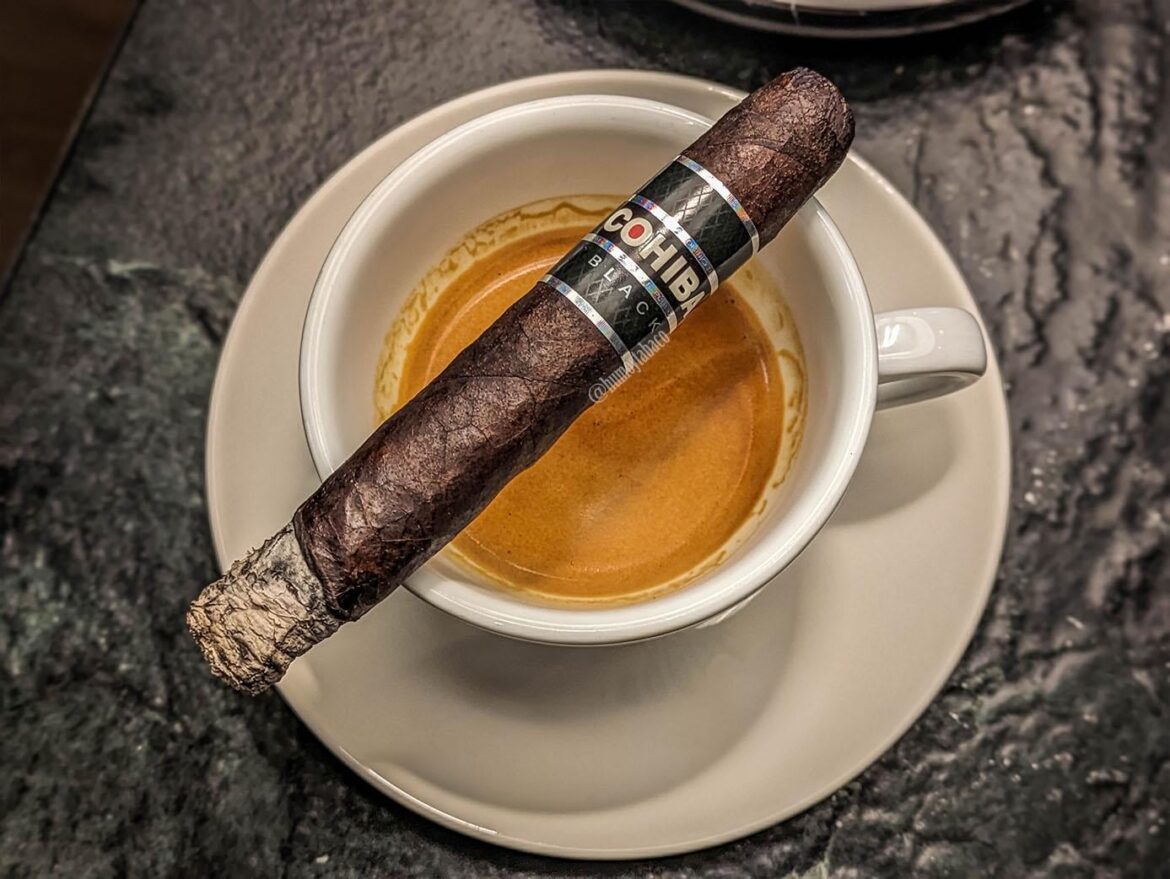 Cigar and espresso, a great day lies ahead