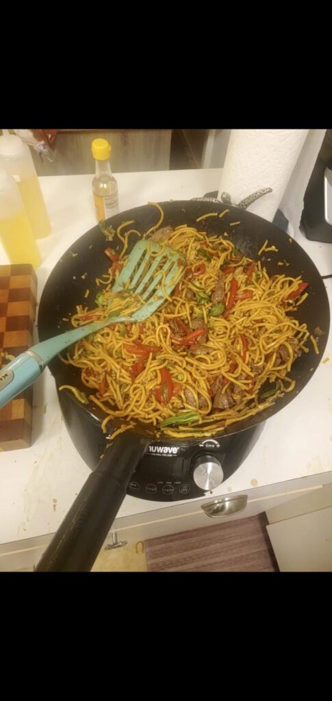 Noodles with a few mixies and dabs always hits the spot