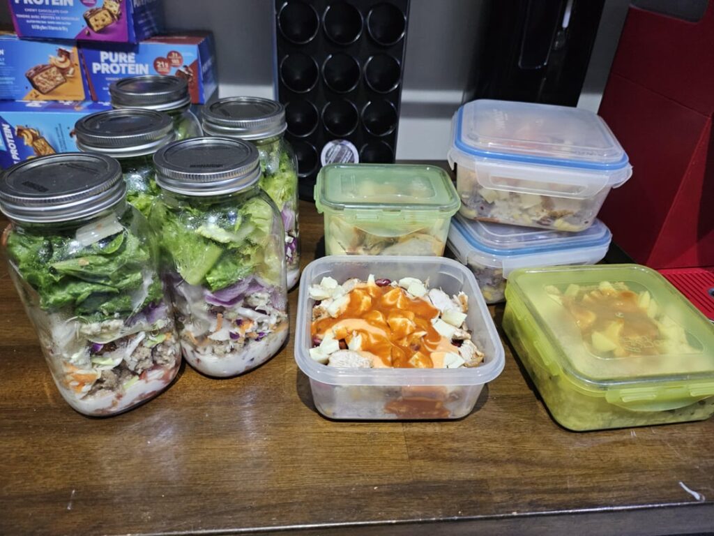 Ground turkey salad and rice with chicken next week! Took me 4 hours but it will be 100% worth it