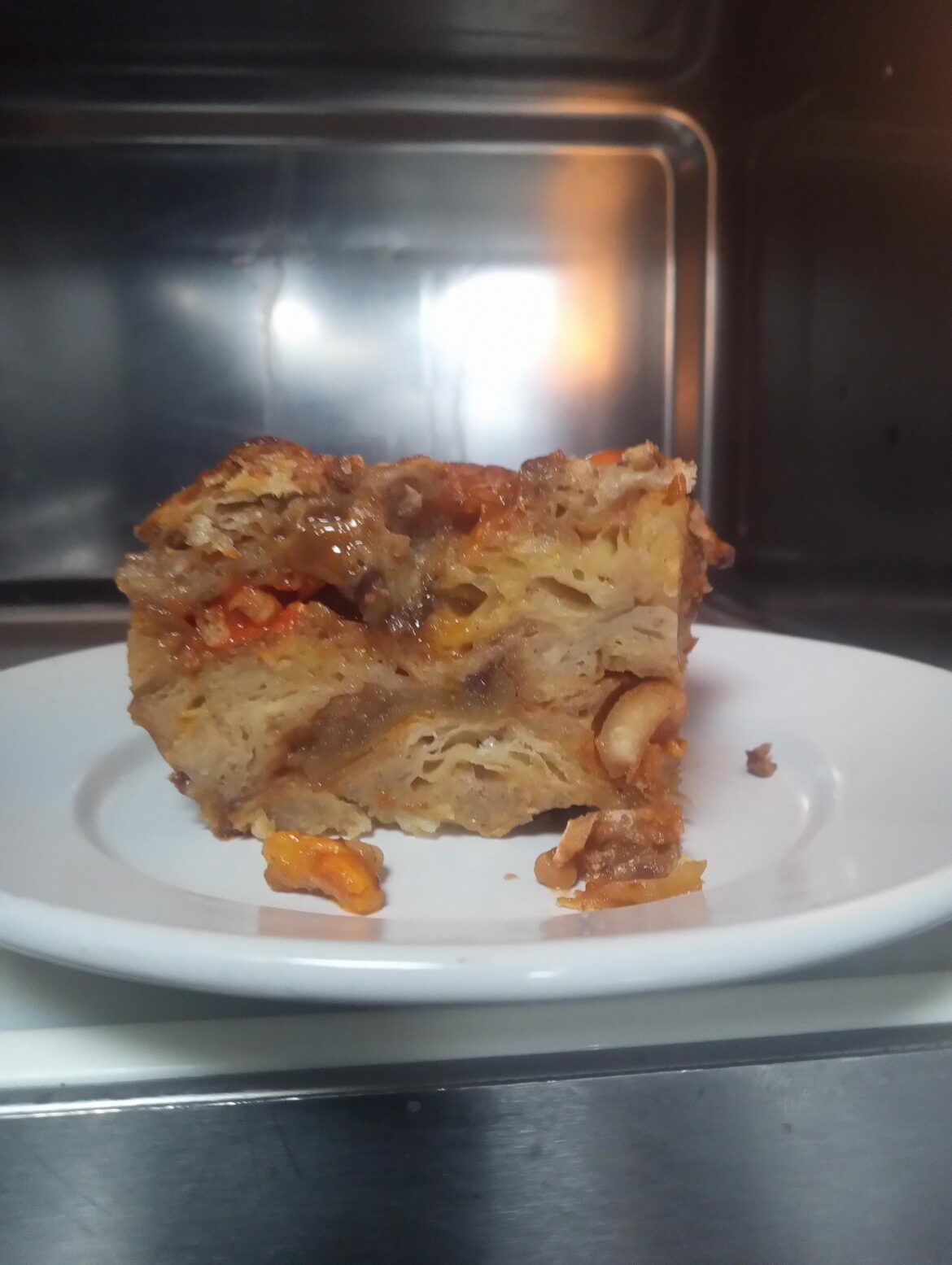 Croissant bread pudding