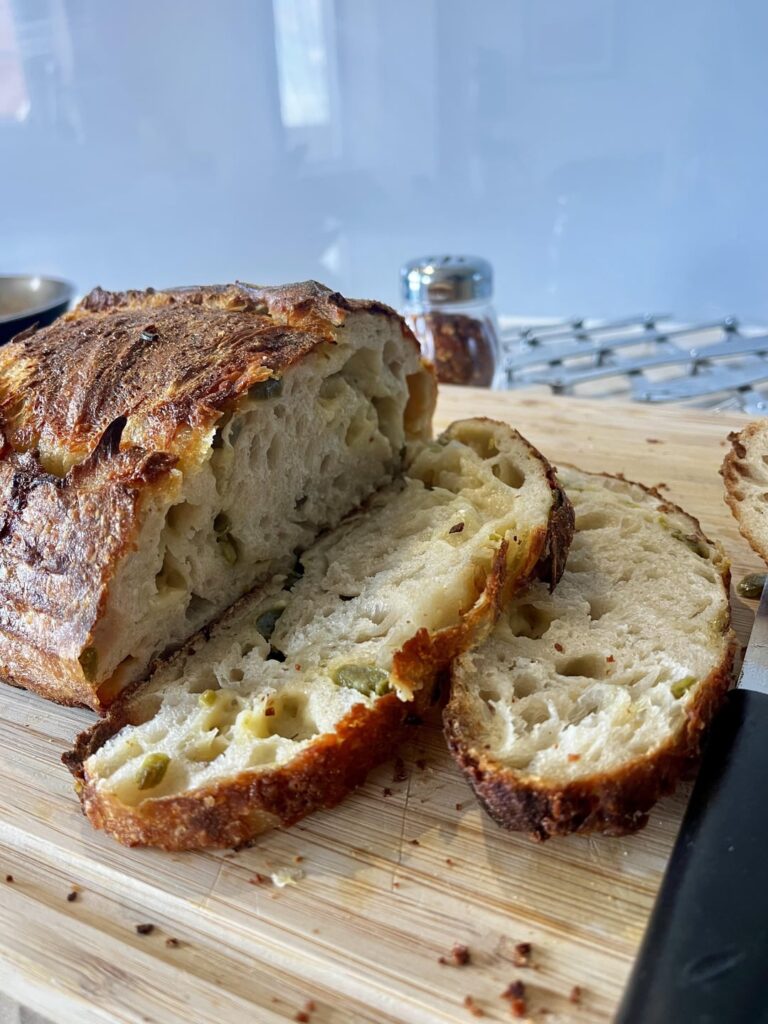 Cheddar jalapeño loaf