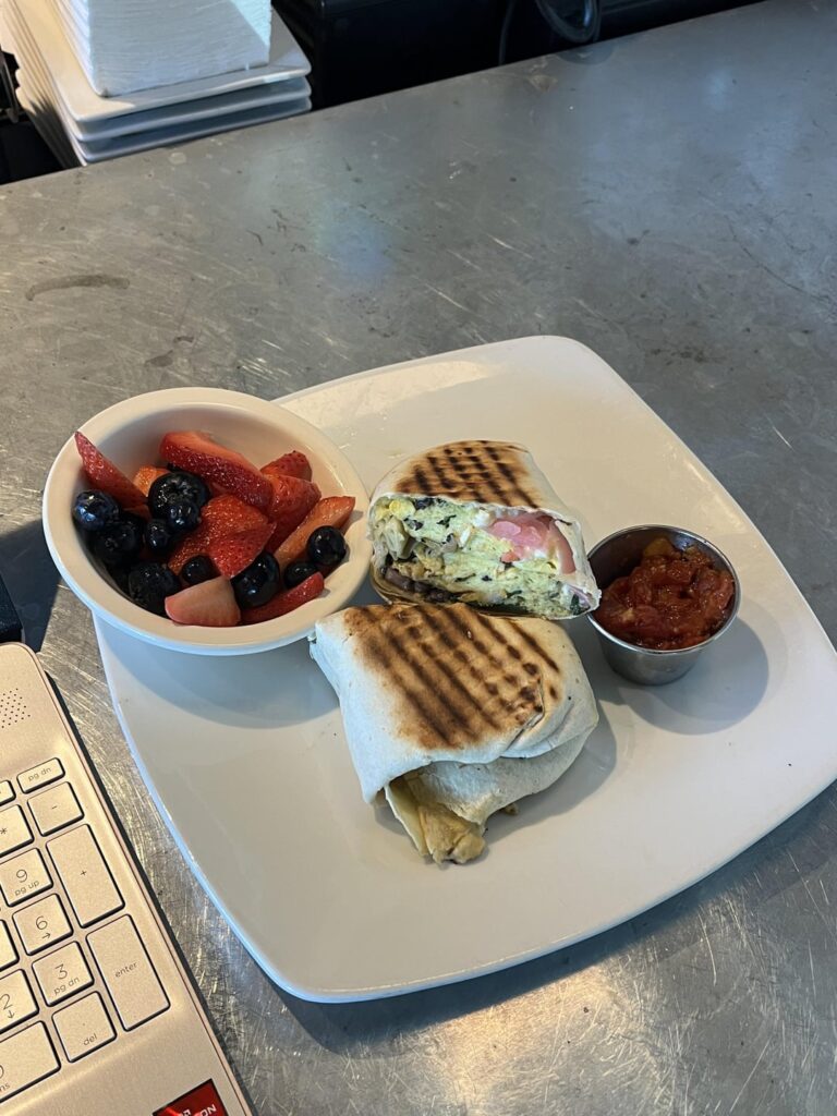 Breakfast burrito calories ate?