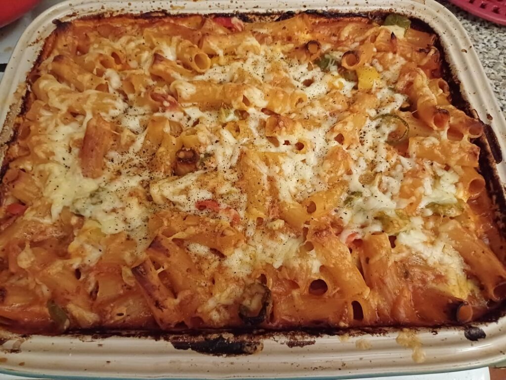 Spicy Tuna pasta bake