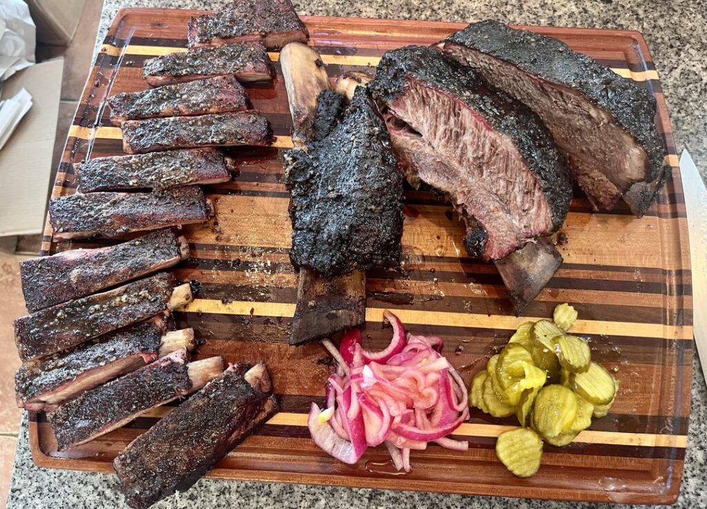 Sunday Night Q and BBQ’d beans.