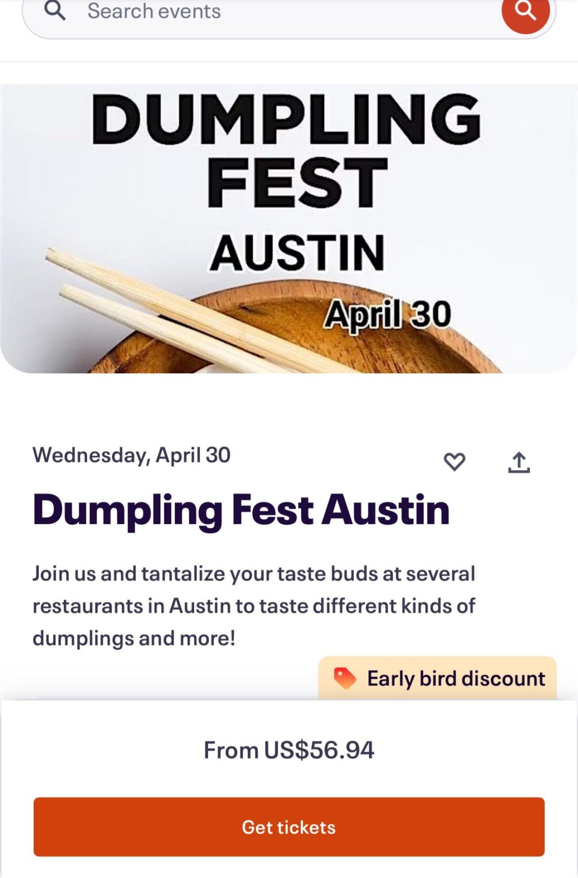 Dumpling Fest Warning