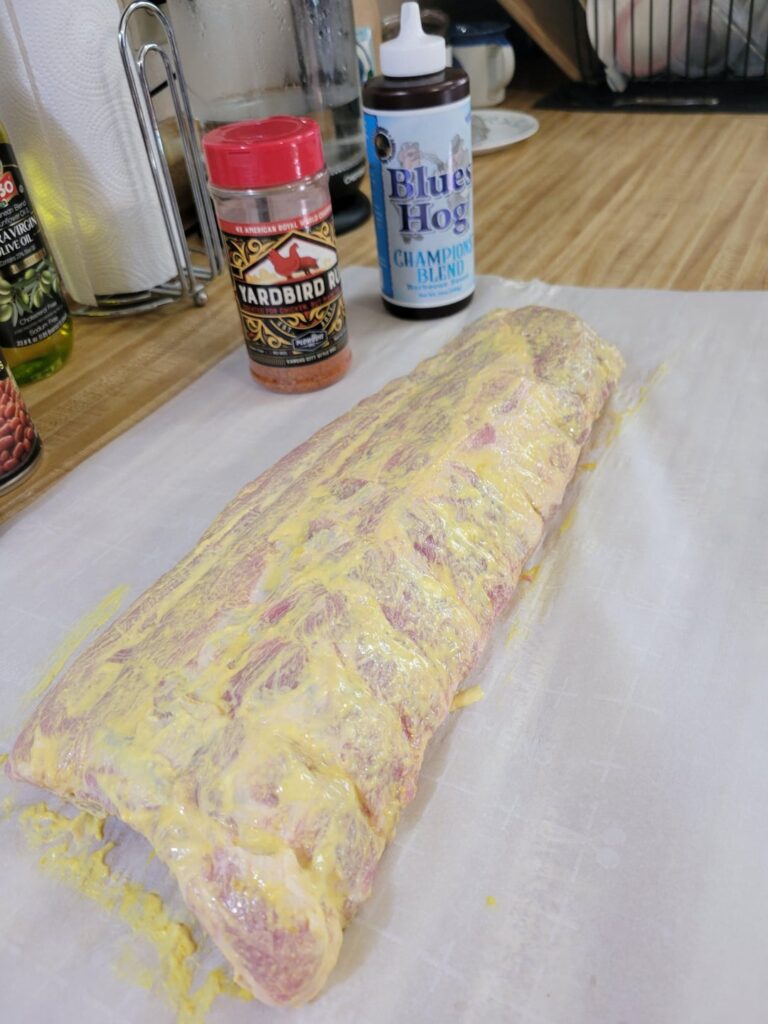 Some baby backs on the trusty Weber kettle