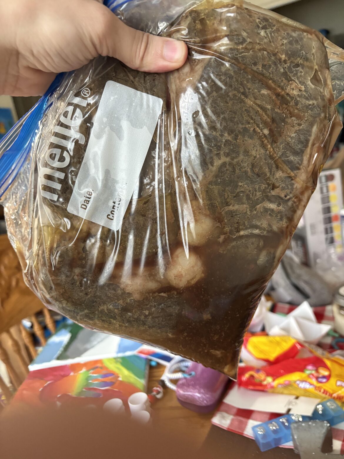 Does this seem like too much liquid in the bag?