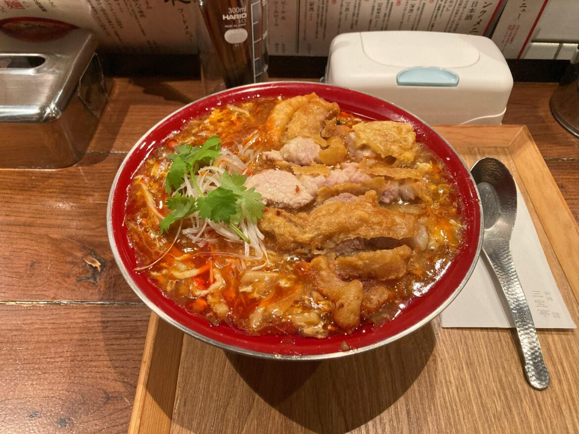 Hot and Sour Style Ramen at Niigata Sanpotei, Meguro, Tokyo
