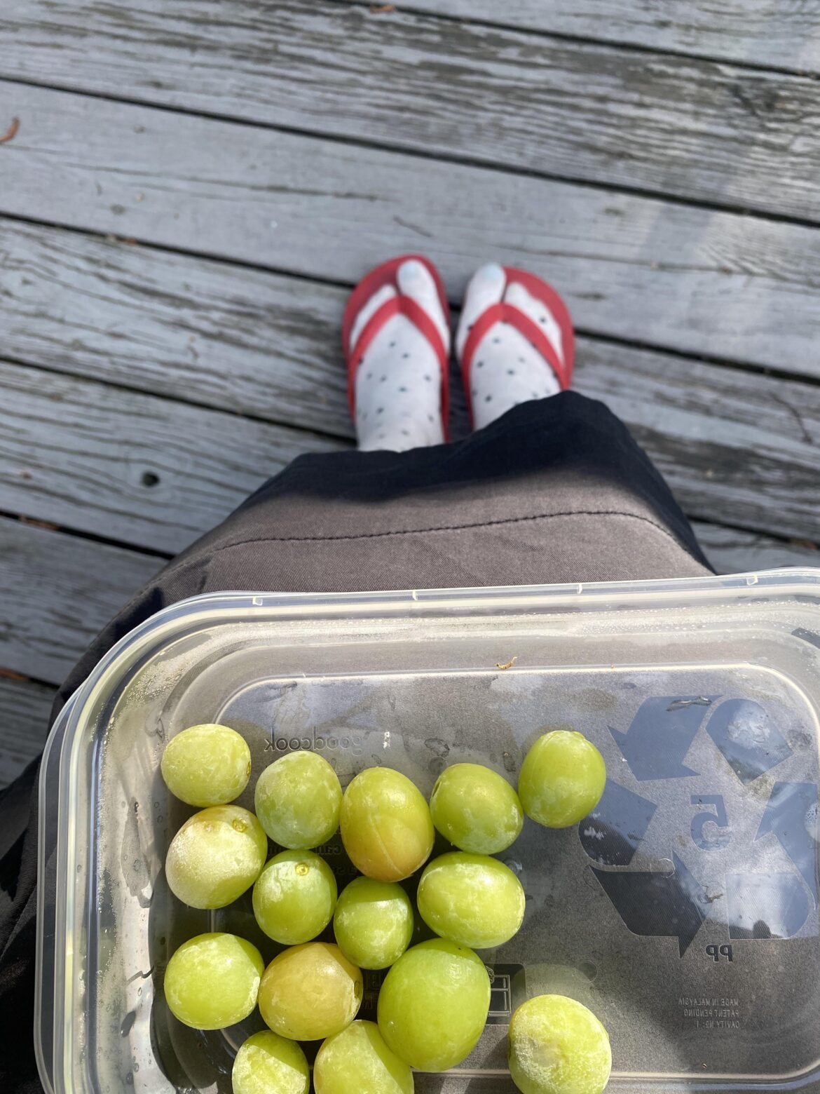 Frozen grapes. So tasty!