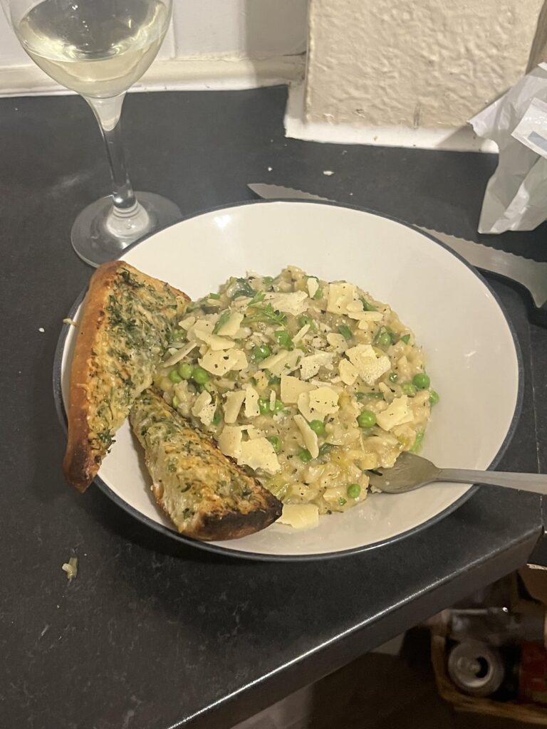 risotto and garlic bread?