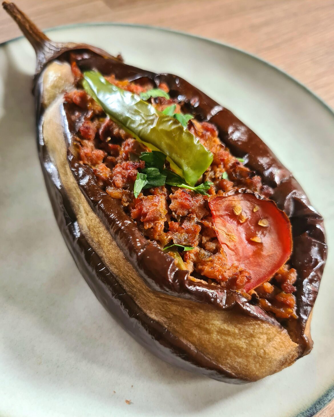 Stuffed Eggplants (Karniyarik) Turkish recipe