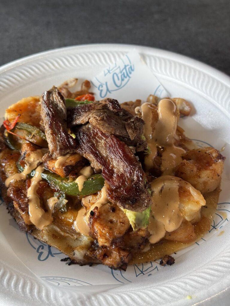 Big ol Surf and turf quesotaco at Mariscos El Cata [East LA]