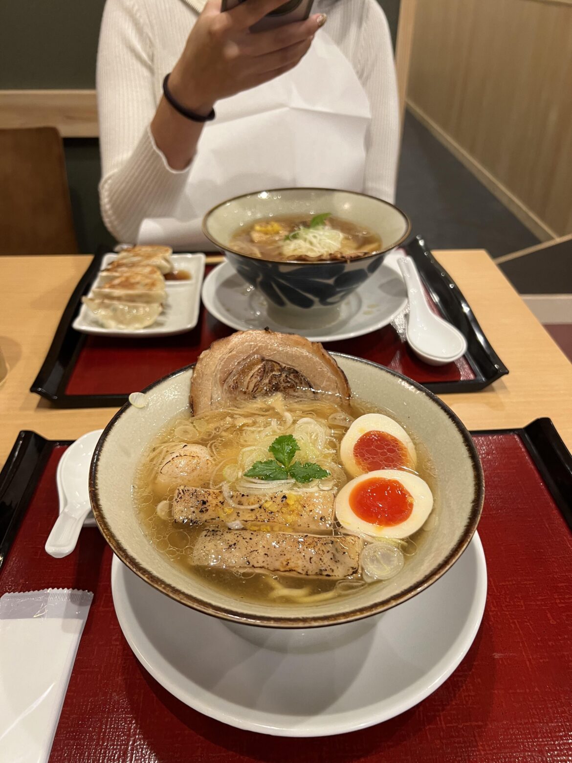 I had the best shellfish ramen I’ve ever eaten in Osaka.