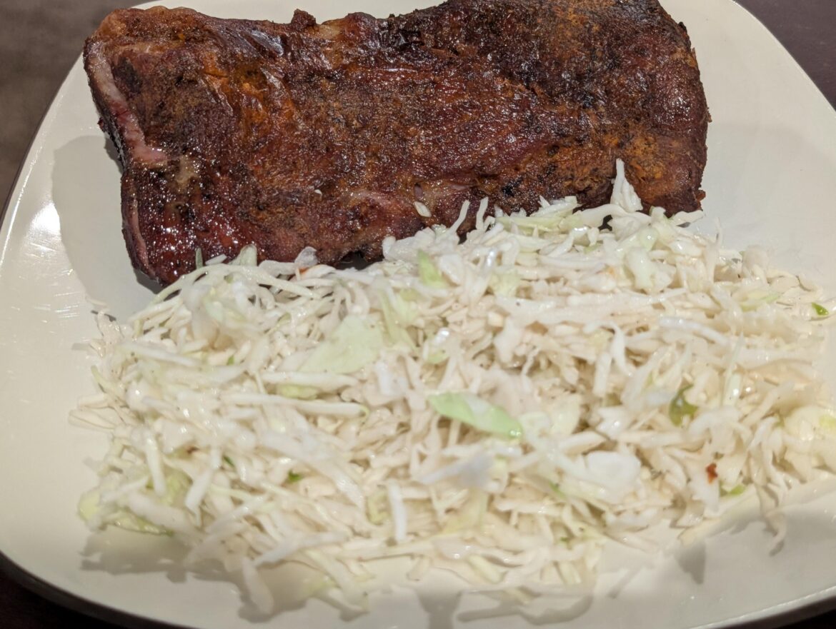 Did ribs for the first time! 152* @20hrs +. 10 minutes @ 400* in the air fryer)