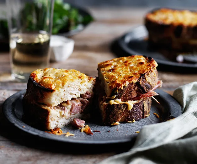 Pork hock croque-monsieur