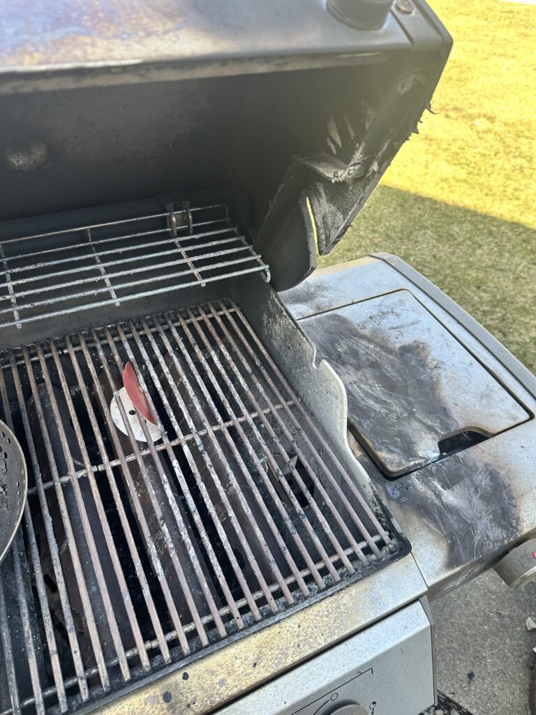 Genesis grill blew up