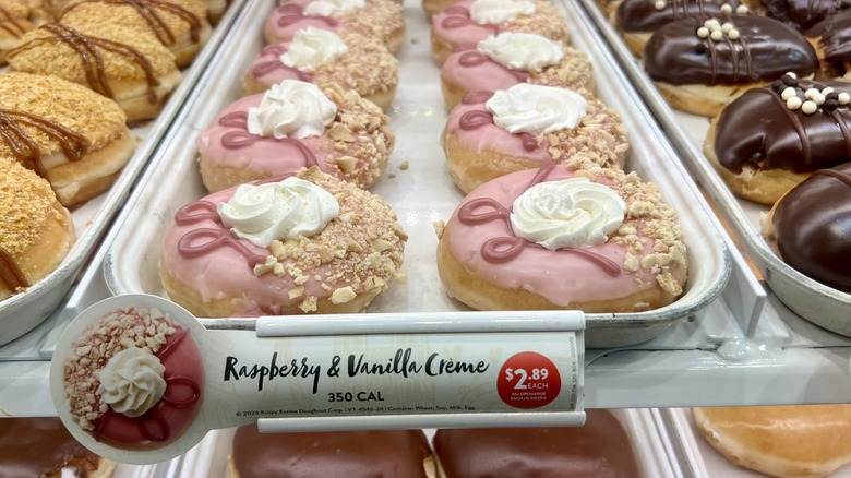 Raspberry & Vanilla Crème doughnuts