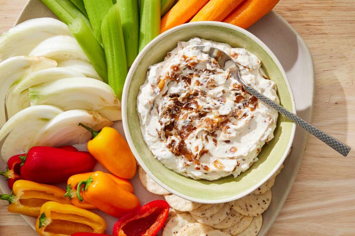 Whipped Cottage Cheese French Onion Dip