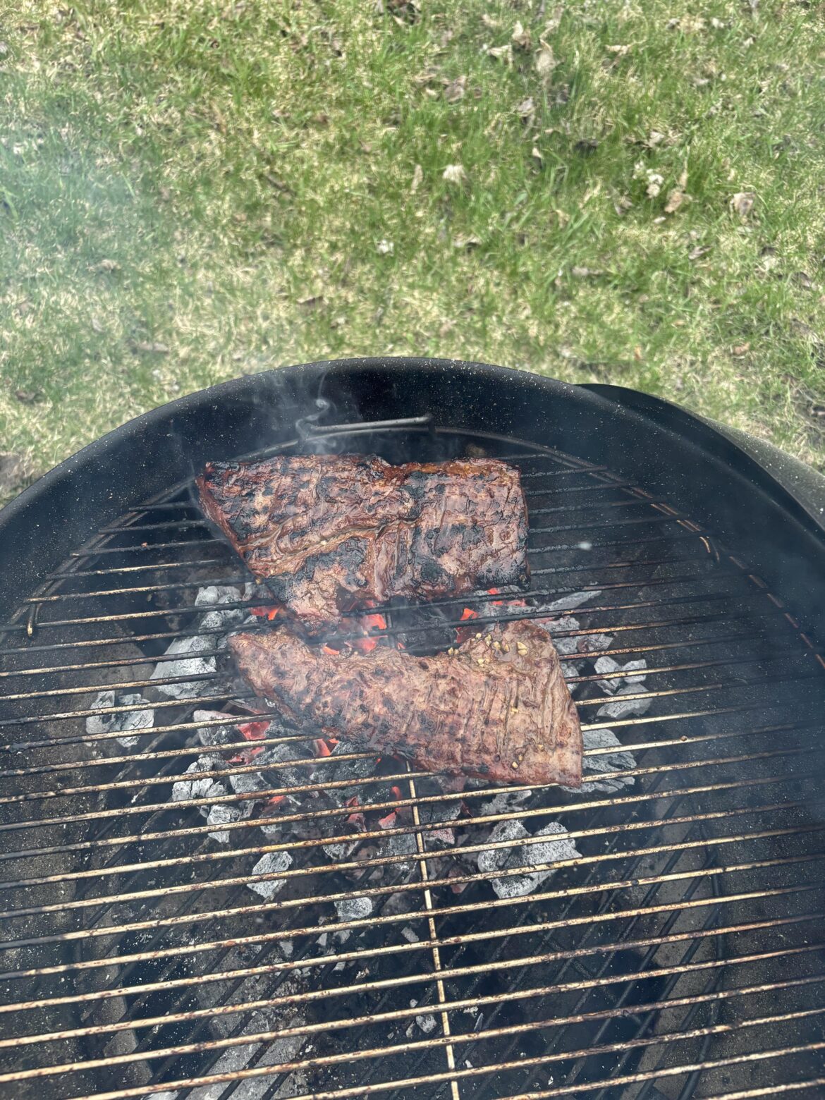 First time doing skirt steak for tacos. Marinade in the comments