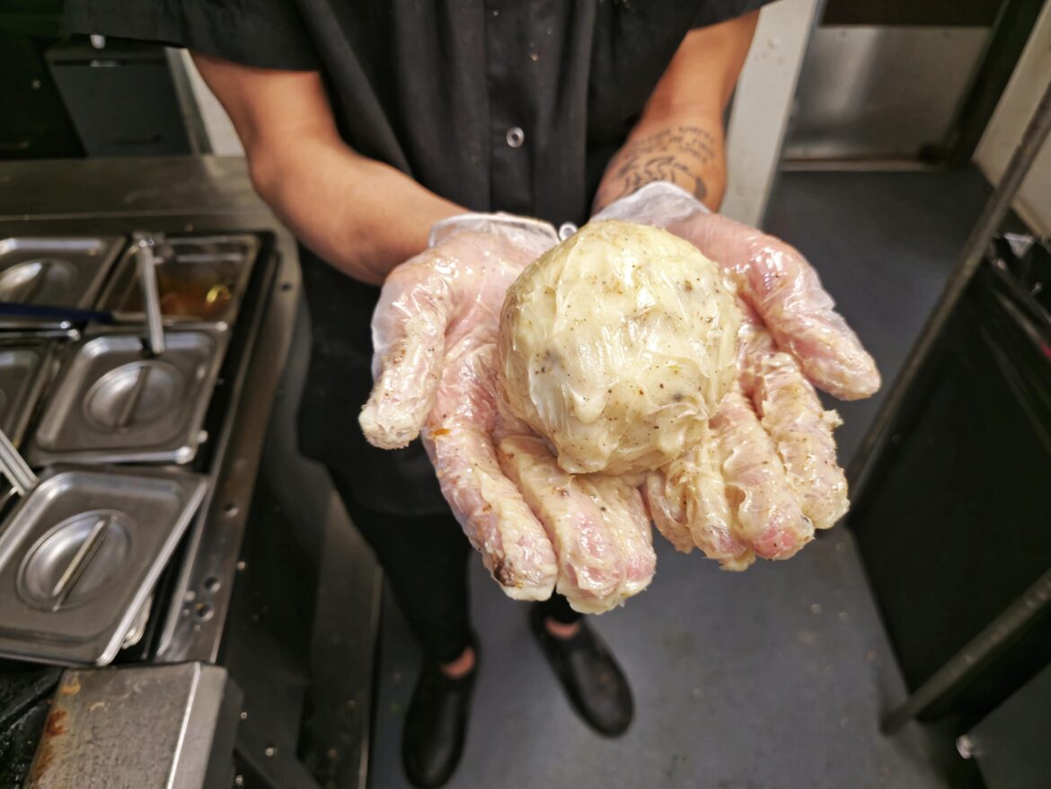 Mid service last night, one of my cooks (mildly stoned) slowly walks up to me, giggling, and goes "I made this for you"