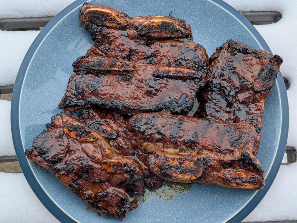 Kalbi / galbi beef is a home favorite, even worth a ❄️ winter grill 🔥