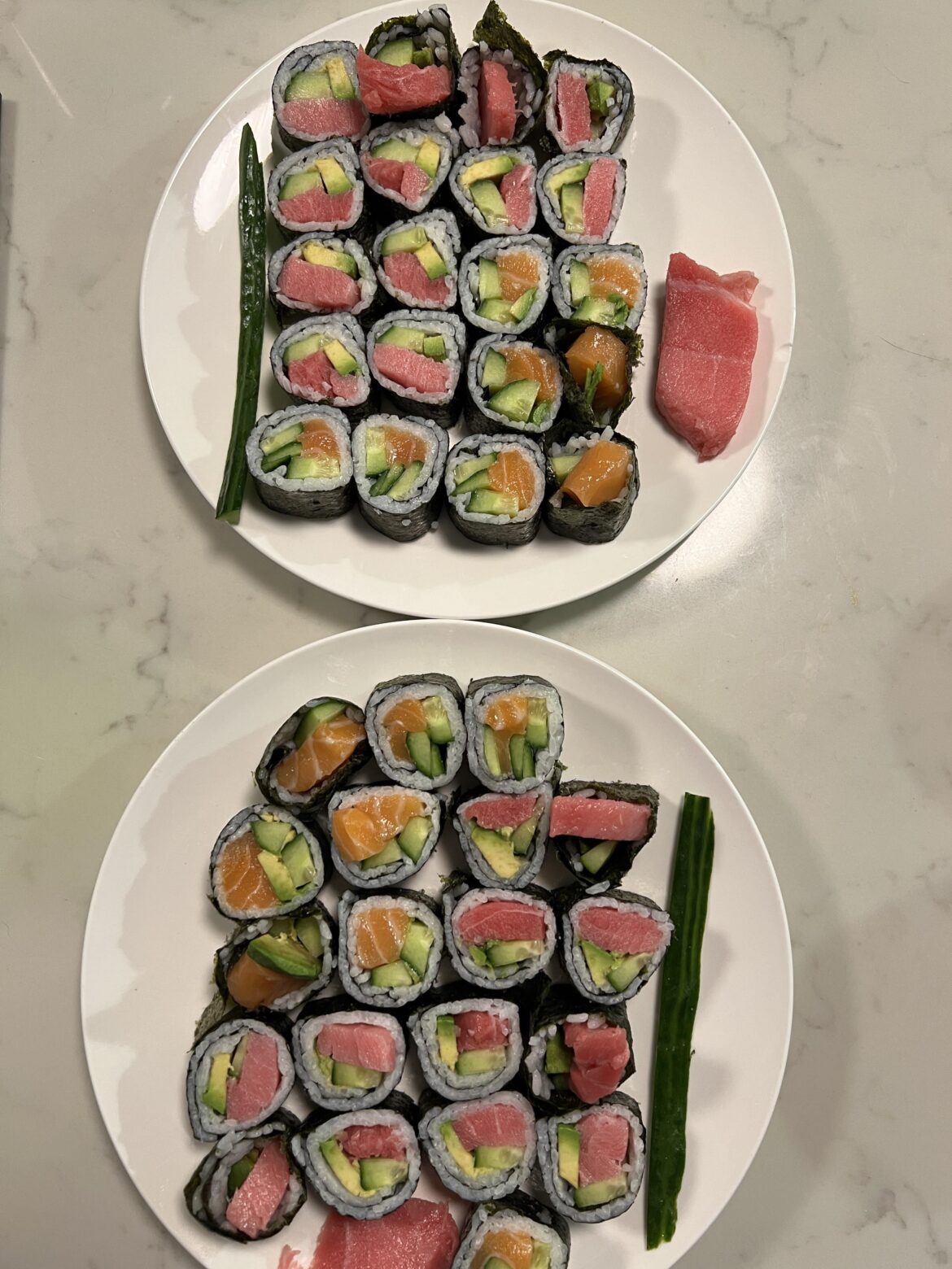 Otoro and Scottish Salmon homemade sushi