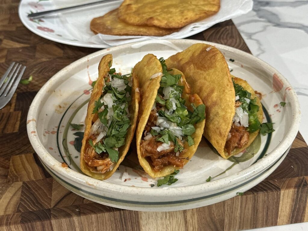 just some chicken tacos