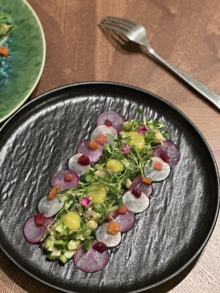 White Seabass Crudo | Assorted Citrus, Passionfruit, Micro Herbs