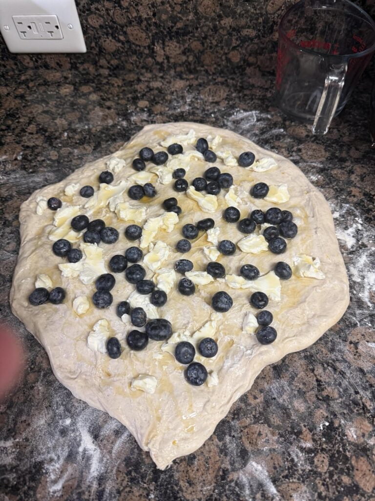 Lemon blueberry cream cheese loaf