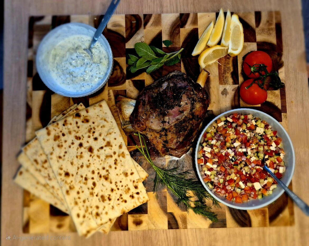 Greek slow-roasted lamb shoulder "tacos"