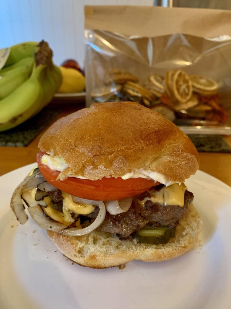 Grass fed lamb and homemade buns