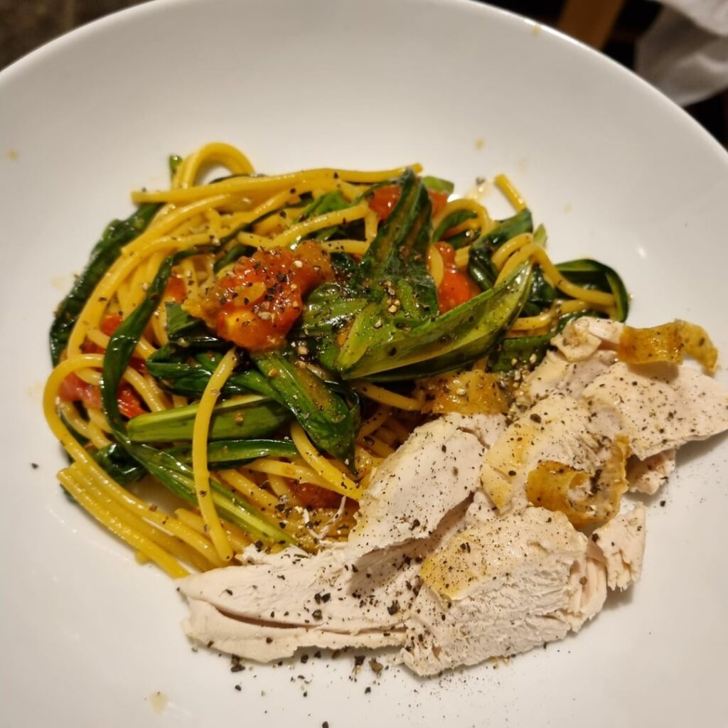 First Wild Garlic Roast Chicken- Italian style