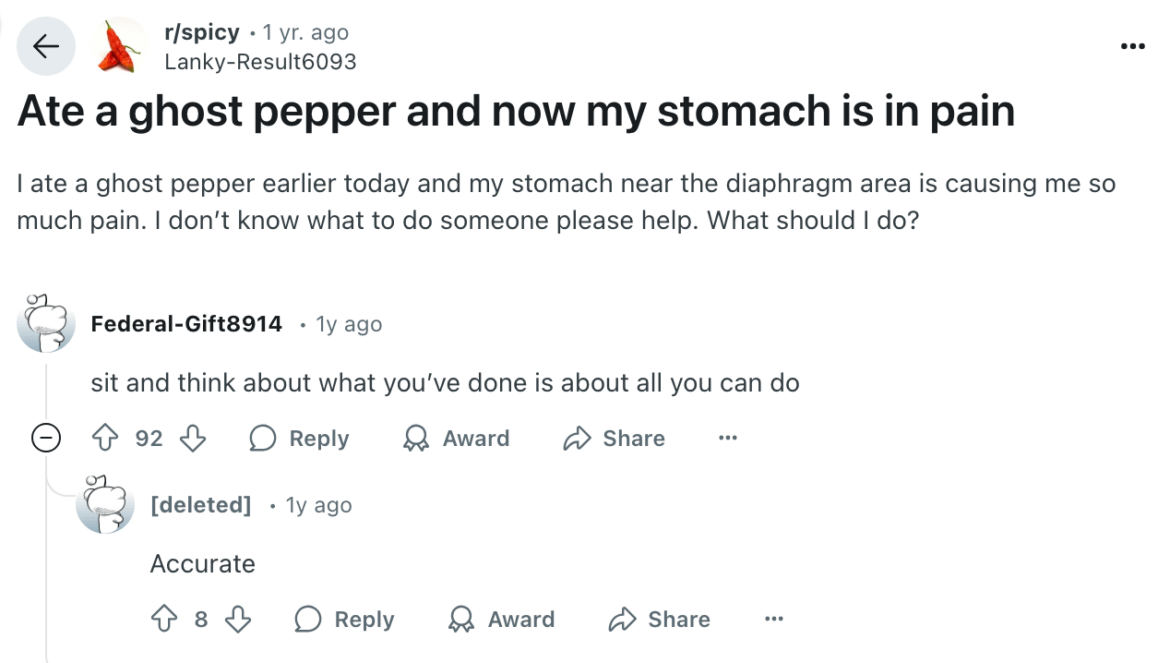 Found this bit of helpful advice while browsing old posts 😂