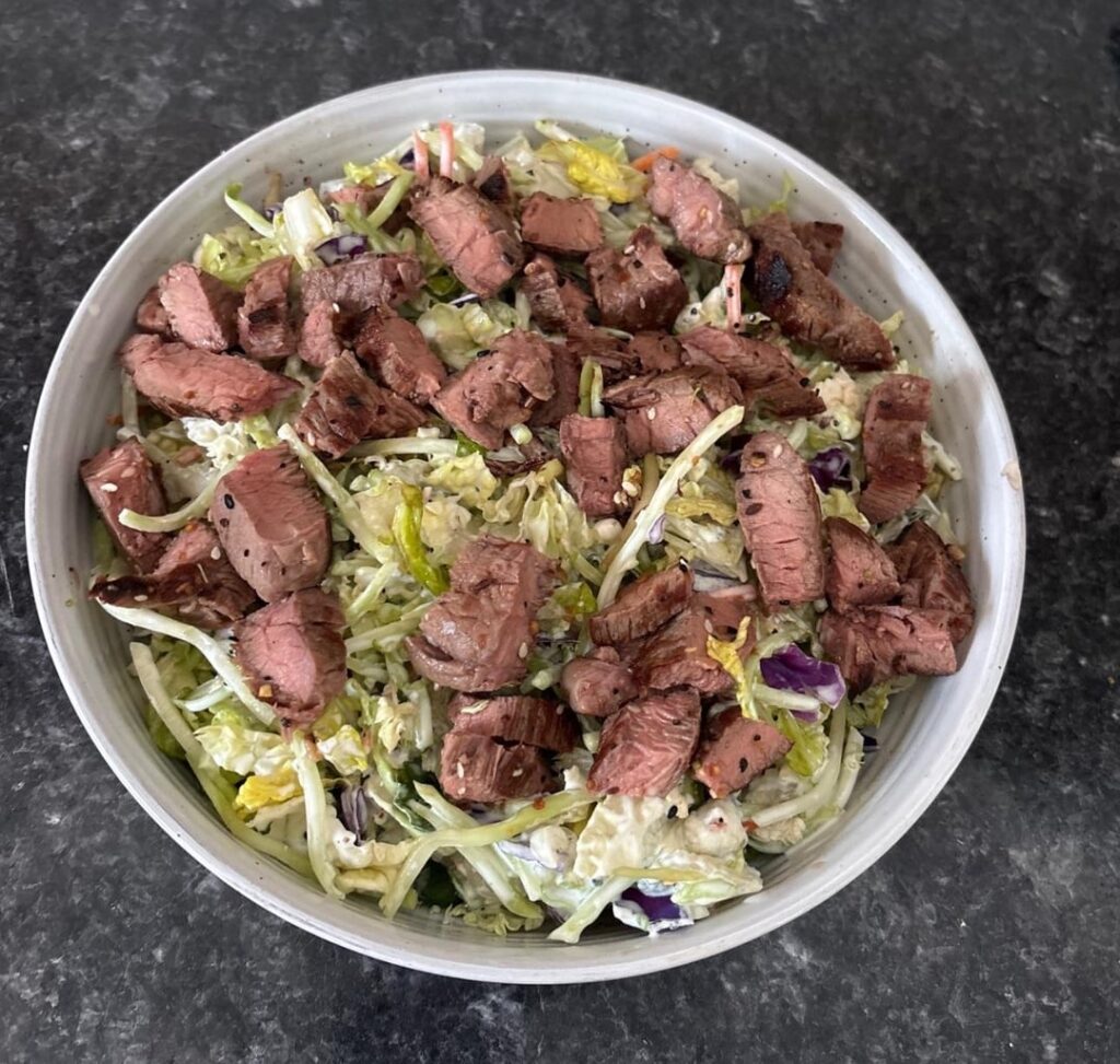 (2 servings pictured) 380 calories and 45 g of protein!