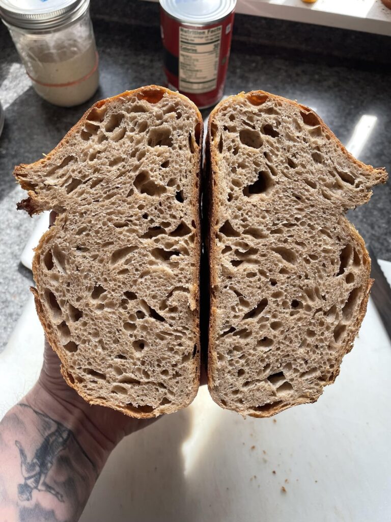 50% whole wheat. 50% whole wheat.