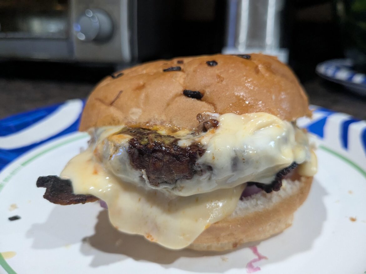 Bacon Venison Ghost Pepper Cheeseburger